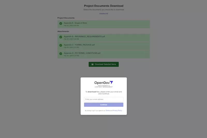 Figure 5. Email prompt impersonating OpenGov

