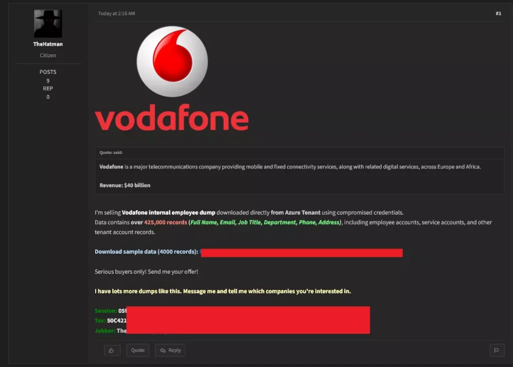 Azure Breach Exposes 3M+ McDonald's, Vodafone, TCS Employee Records via Stolen Credentials