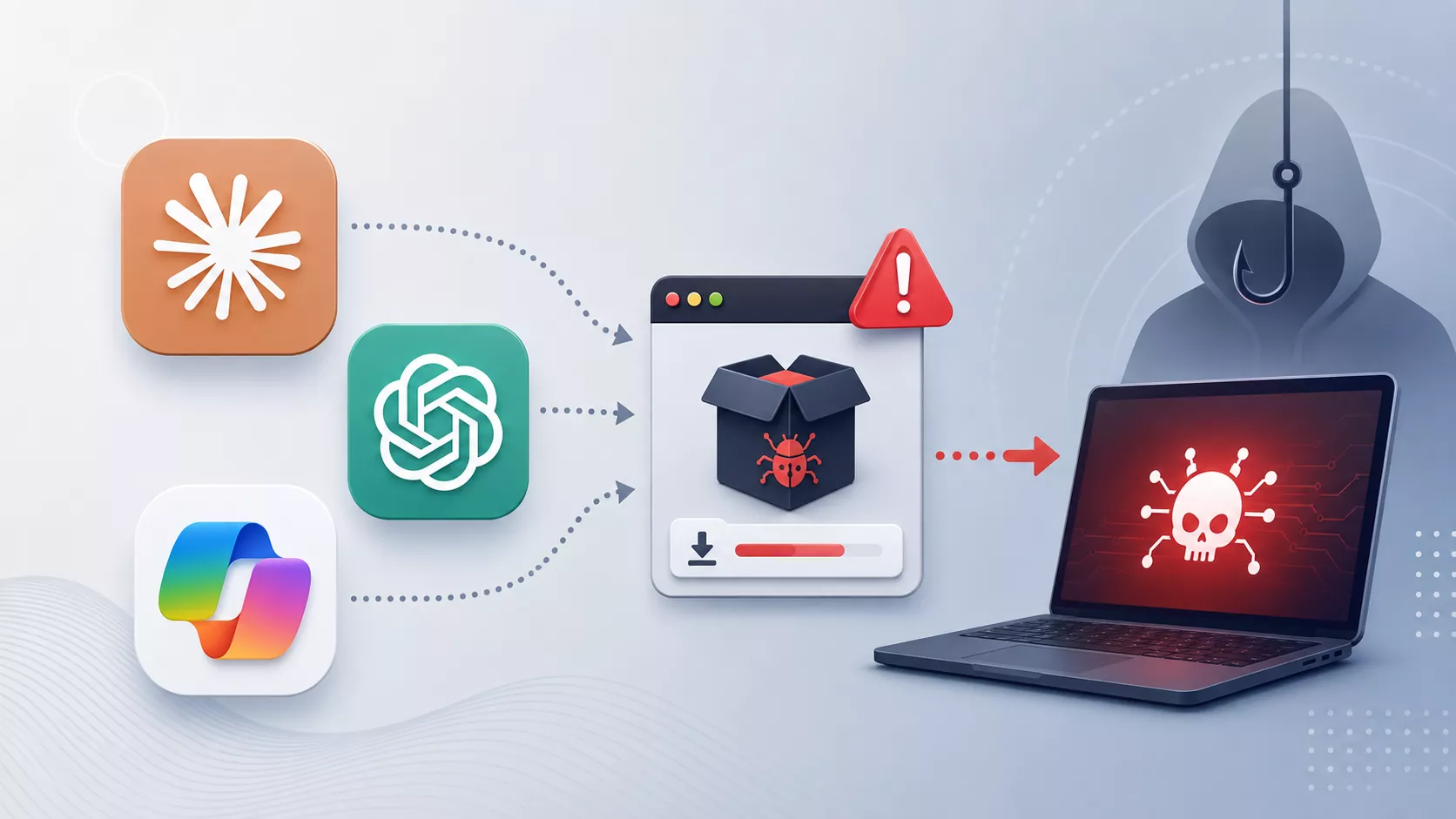 Fake AI, Real Malware: Hackers Exploit Claude, ChatGPT & Copilot Brands to Attack