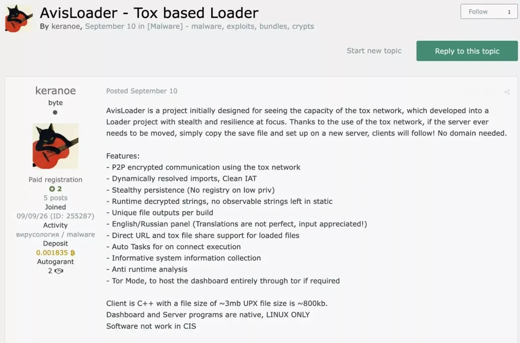 New AvisLoader Windows Malware Uses Tox Network to Survive C2 Takedowns